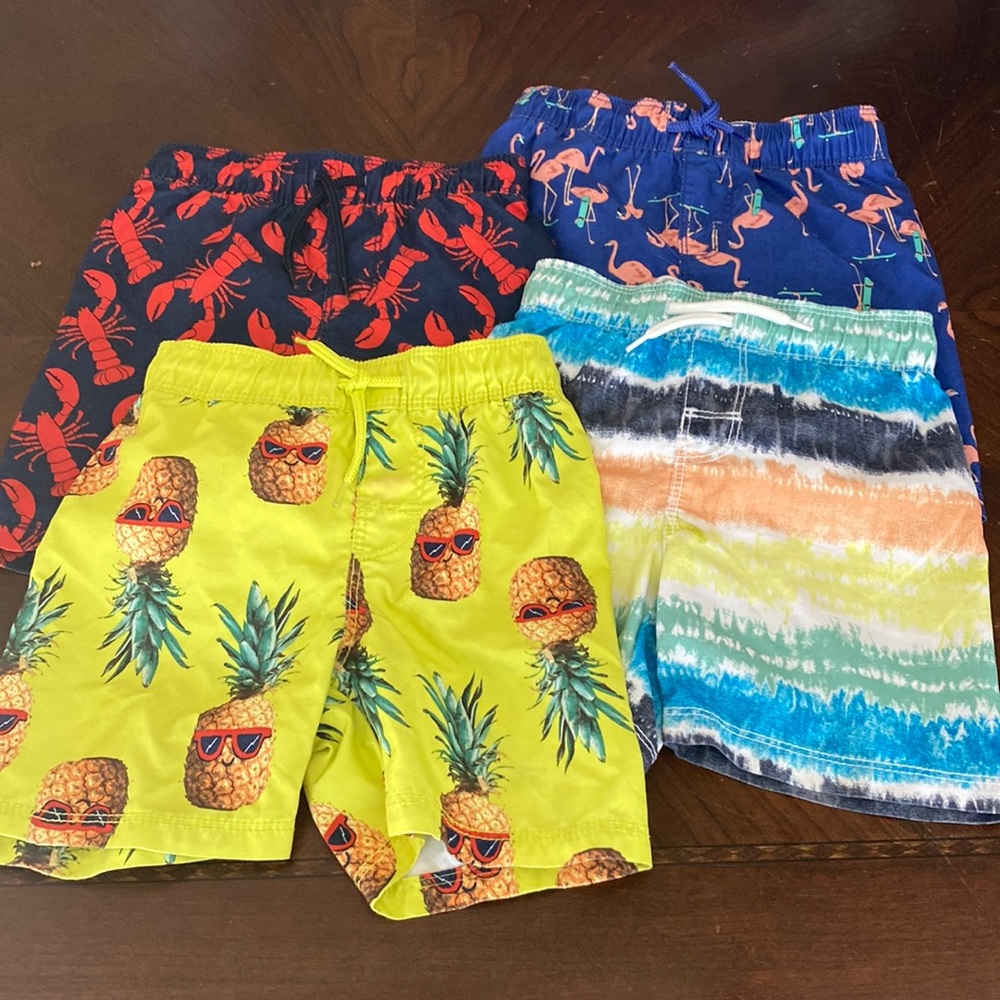 4 Old Navy swim trunks